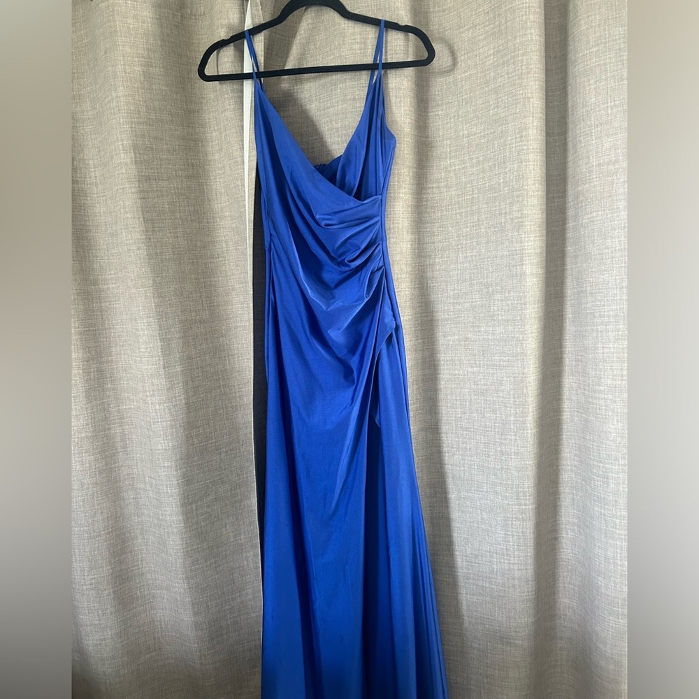 royal blue prom dress